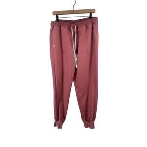 FIGS Size Large Pants Joggers Pink Pockets Scrub Bottoms